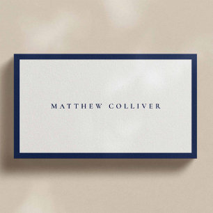 Blue Minimalist Luxury Business Card