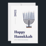 Blue Minimalist Watercolor Menorah Candle Hanukkah Holiday Card<br><div class="desc">© Gorjo Designs. Made for you via the Zazzle platform.

// Need help customising your design? Got other ideas? Feel free to contact me (Zoe) directly via the contact button below.</div>