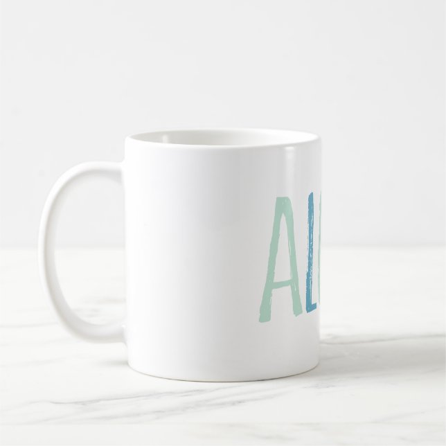Blue Mint Aloha Coffee Mug (Left)