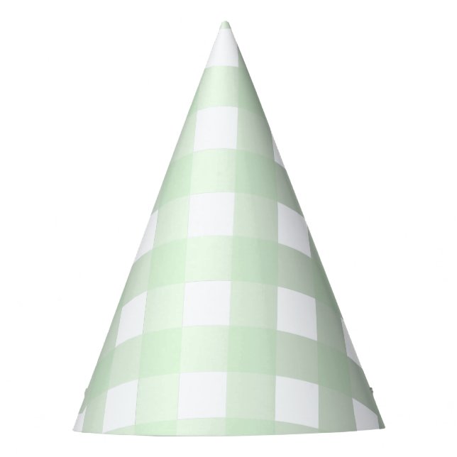 Blue Mint GIngham Baffalo Check Party Hat (Front)