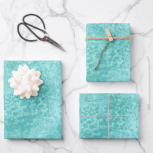 Blue Mint Sea Green Texture Wrapping Paper Sheet