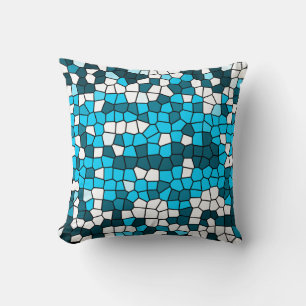 Blue Mirage Mosaic Cushion