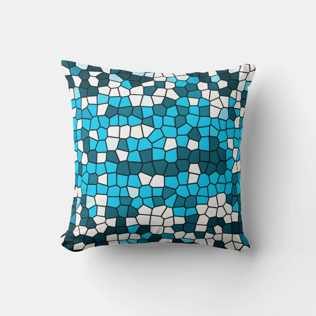 Blue Mirage Mosaic Cushion (Front)