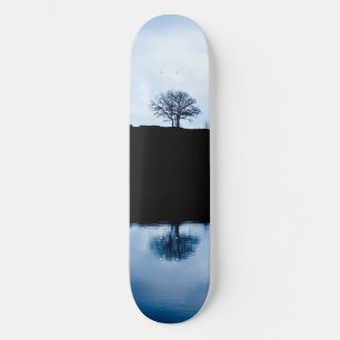 Blue mirror skateboard
