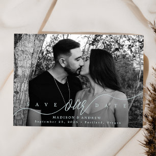 Blue Mist Flourishing Love Photo Save The Date