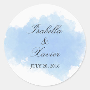 Blue Mist   Wedding Favour Sticker