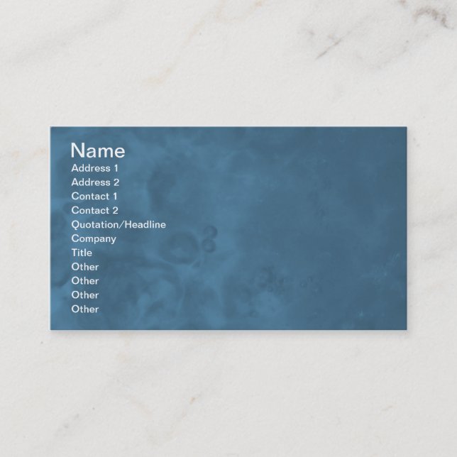 Blue Misty Abstract Business Cards 0001 (Front)