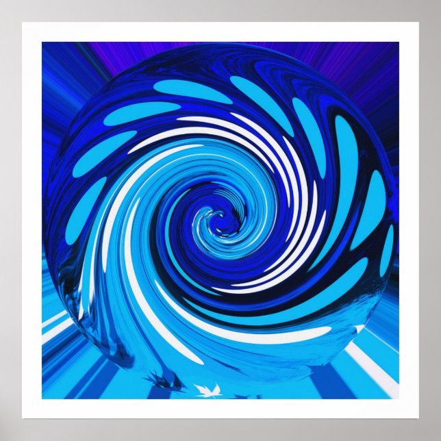 Blue mix art poster (Front)