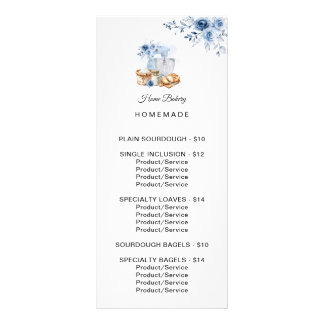 Blue Mixer Sourdough Loaf Bakery Price Rack Card