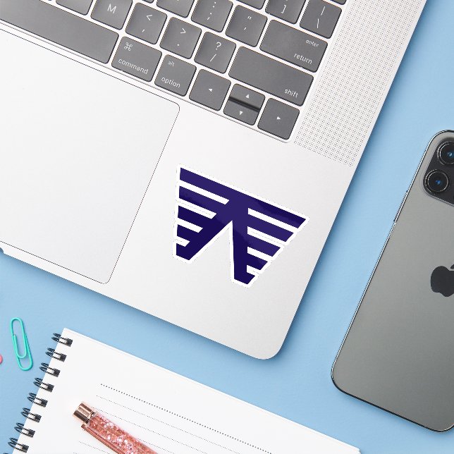 Blue Modern and Minimal Letter W Monogram (Laptop w/ iPhone)