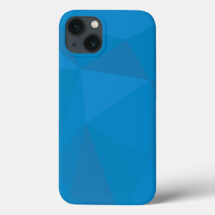 Blue, modern, cool, trendy, futuristic triangles iPhone 13 case