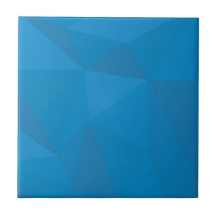 Blue, modern, cool, trendy, futuristic triangles ceramic tile