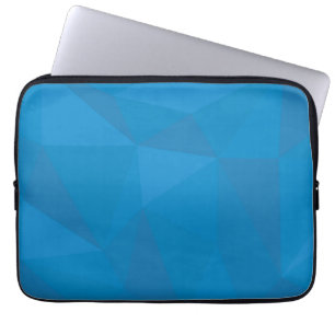 Blue, modern, cool, trendy, futuristic triangles laptop sleeve