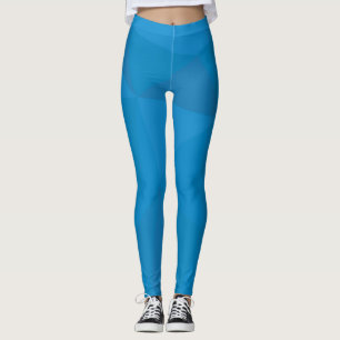 Blue, modern, cool, trendy, futuristic triangles leggings