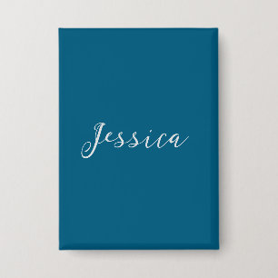 Blue Modern Elegant Plain Simple Professional Name