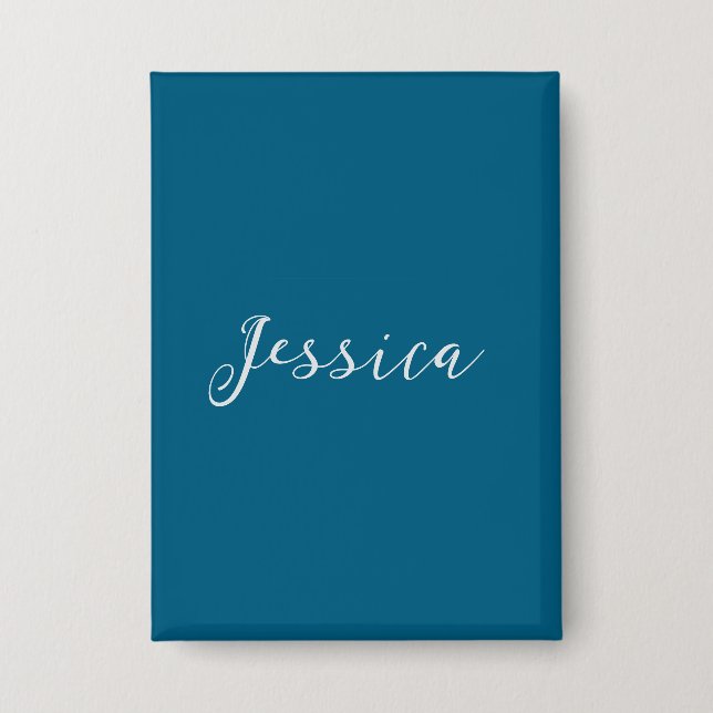 Blue Modern Elegant Plain Simple Professional Name (Front)