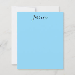 Blue Modern Elegant Plain Simple Professional Name