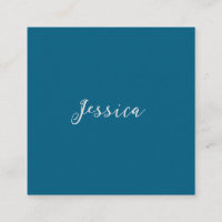 Blue Modern Elegant Plain Simple Professional Name