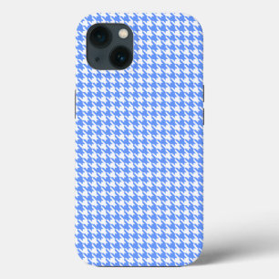 Blue Modern Houndstooth at Emporiomoffa iPhone 13 Case