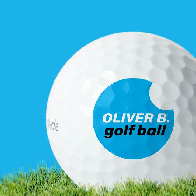 Blue Modern Logo Golfer Ball  (Creator Uploaded)