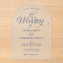 Blue Modern Minimalist Arch Wedding Elegant