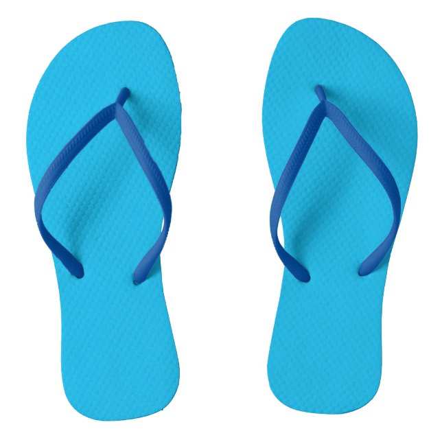Blue Modern Minimalist Thongs (Footbed)