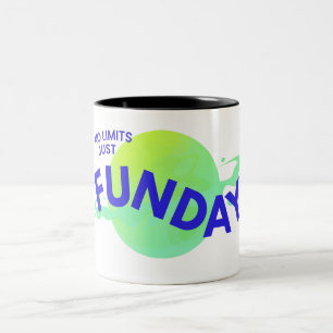 Blue Modern No Limits Just Funday Mug
