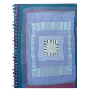 Blue modern quilt notebook