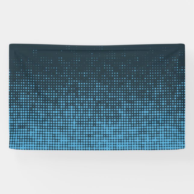 Blue, modern, retro, cool, trendy dot pattern banner (Horizontal)