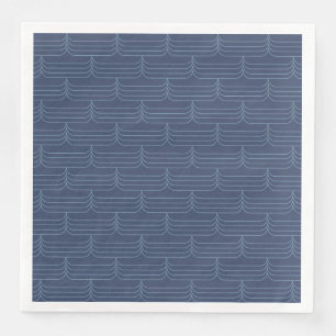 Blue, modern, simple cool illustration napkin