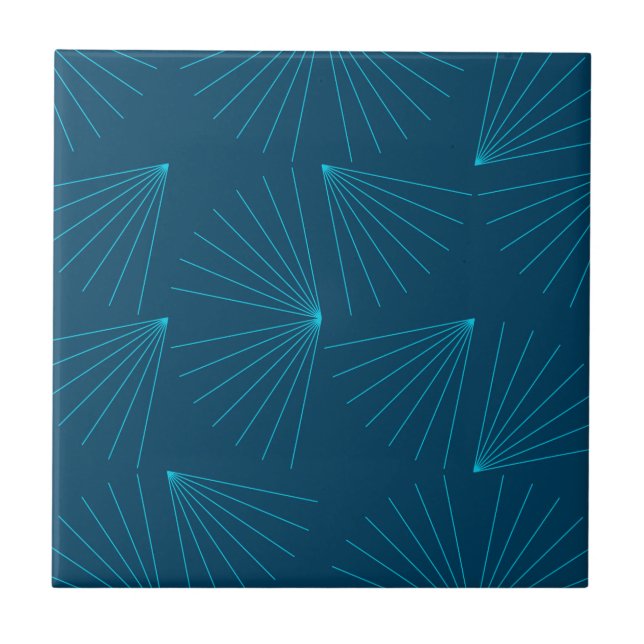 Blue, modern, simple light celebration concept ceramic tile (Front)