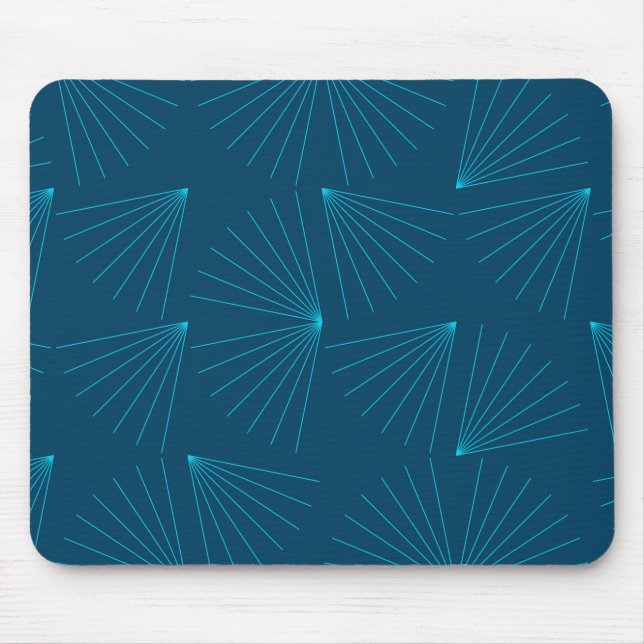 Blue, modern, simple light celebration concept mouse pad (Front)