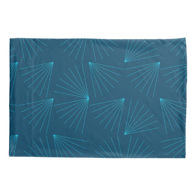 Blue, modern, simple light celebration concept pillowcase (Back)