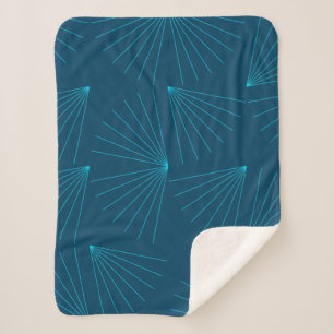 Blue, modern, simple light celebration concept sherpa blanket