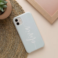 Blue Modern Sketched Script Personalised Name