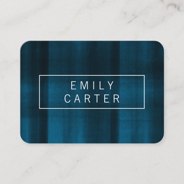 Blue Modern Texture Business Card (Front)