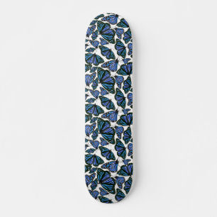 Blue Monarch Butterflies Skateboard