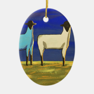 Blue Monday Ceramic Ornament