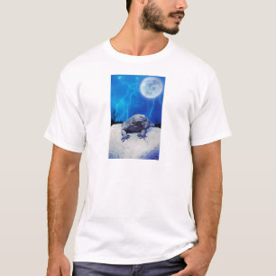 Blue Monitor Lizard Dragon Reptile Fantasy Art T-Shirt