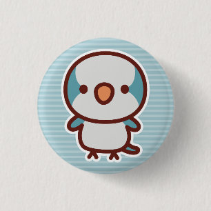 blue Monk parakeet 3 Cm Round Badge