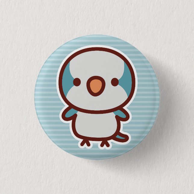 blue Monk parakeet 3 Cm Round Badge (Front)