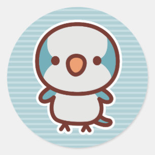 blue Monk parakeet Classic Round Sticker