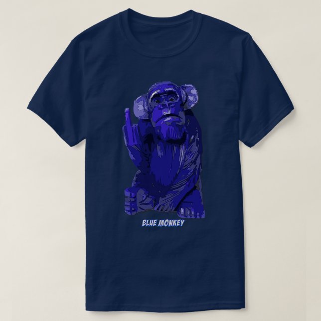 Blue Monkey T-Shirt (Design Front)