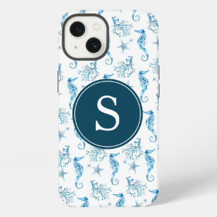 Blue Monogram Beachy Phone Case