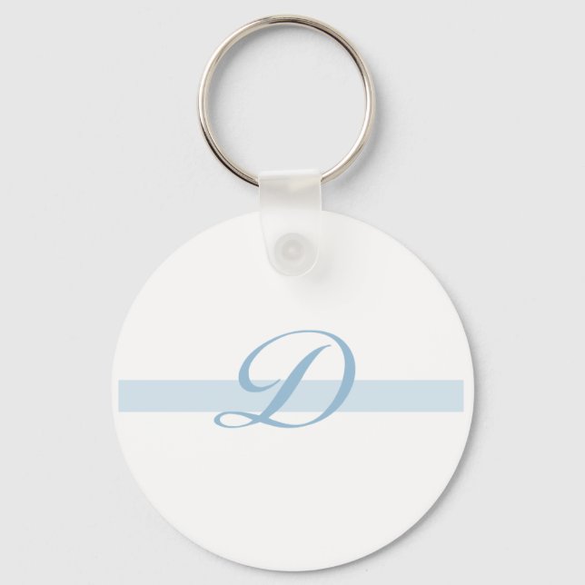 Blue Monogram D Key Ring (Front)