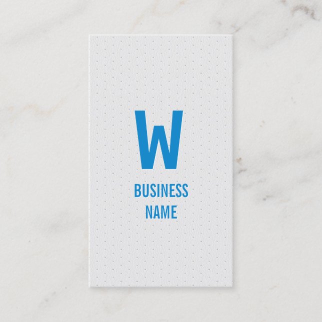 Blue Monogram Financial Advisor Business Card (Front)