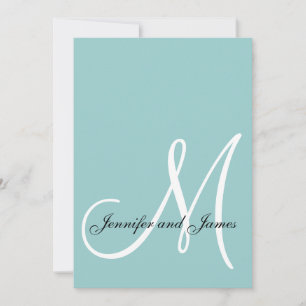 Blue Monogram Initial 2013 Wedding Invitation