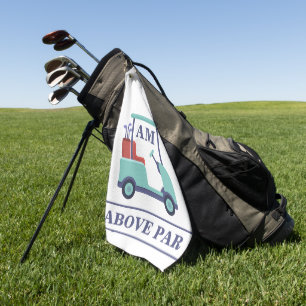 Blue Monogram Initial Golf Towel