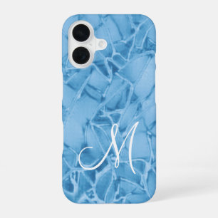 Blue Monogram iPhone 16 Case