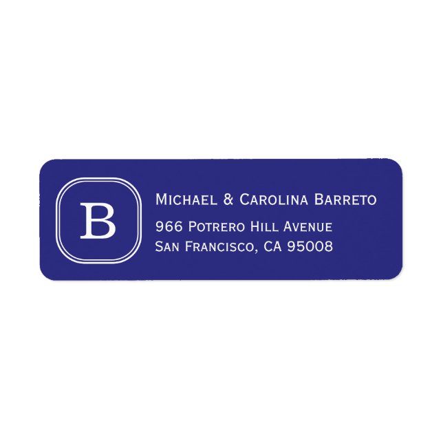 Blue Monogram Labels (Front)